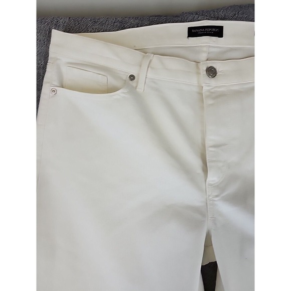 Banana Republic Girlfriend Jean Womens 33 White High Rise Skinny Denim Casual - Picture 3 of 11